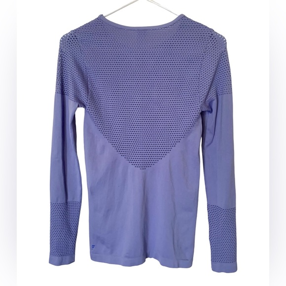 Fabletics top XS Musetta long sleeve lilac purple crew neck gym atheisure - Picture 2 of 6